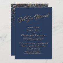 Einfache Marine & Gold Wir haben Verheiratete Scri