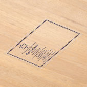 Einfache Marine Star von David Foto Bar Mitzvah Acryleinladungen (Ablage )