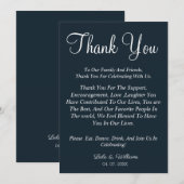 Einfache marineblau Vorlage danke Ihnen Hochzeit (Vorne/Hinten)