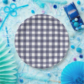 Einfache marinekarierte Papierplatten Pappteller (Party)