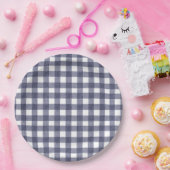 Einfache marinekarierte Papierplatten Pappteller (Party)