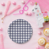 Einfache marinekarierte Papierplatten Pappteller (Party)