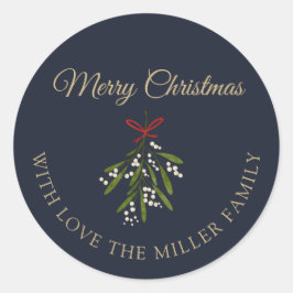 Einfache Marineschmiede Weihnachten Runder Aufkleber