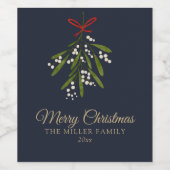 Einfache Marineschmiede Weihnachten Weinetikett (Einzelnes Label)