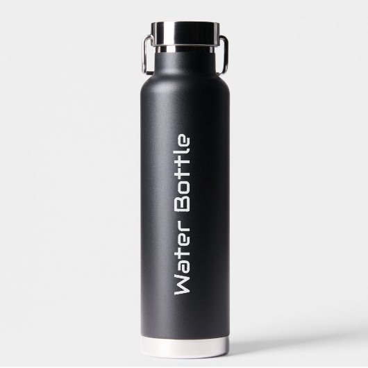 Einfache Markenförderung 22oz Schwarz Trinkflasche (Vorne)