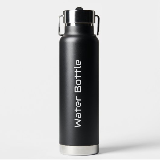 Einfache Markenförderung 25oz Schwarz Trinkflasche (Vorderseite)
