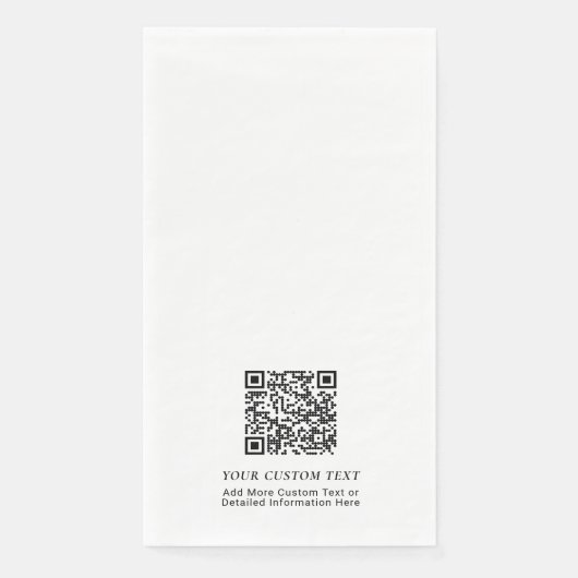 Einfache Markenwerbung für QR-Code Serviette (Vorderseite)