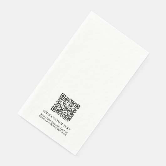 Einfache Markenwerbung für QR-Code Serviette (Ecke)