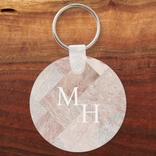 Einfache Marmor Schlüsselanhänger (Vorderseite)