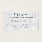 Einfache Marmor Vielen Dank für die Preisermäßigun (Rückseite)