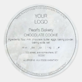 Einfache Marmorkennzeichnung - Hütte Runder Aufkleber