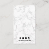 Einfache Marmorklammer QR Code Moderne Visitenkarte (Rückseite)