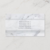 Einfache Marmortextur und Individuelle Name & Info Visitenkarte (Rückseite)