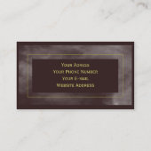 Einfache MarmorVisitenkarte Visitenkarte (Rückseite)