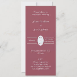 Einfache Maroon-Personalisierte Hochzeitseinladung Save The Date