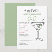 Einfache Martini-Einladung Einladung (Vorne/Hinten)