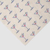 Einfache Martini-Glas Modernes Vintages Rosa Blau Seidenpapier (Ausschnitt)