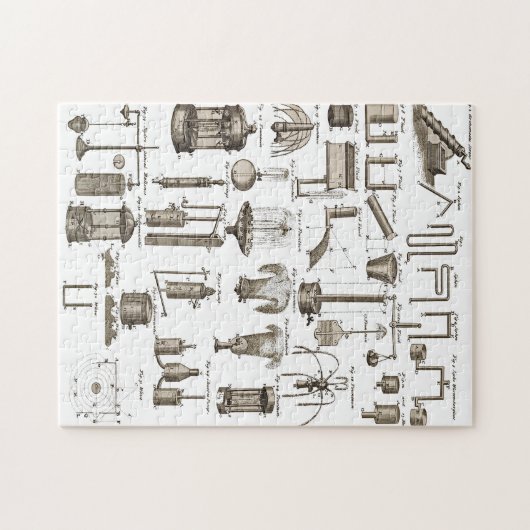einfache Maschinen ~ Hydraulik- und Hydrostatikanl Puzzle (Horizontal)
