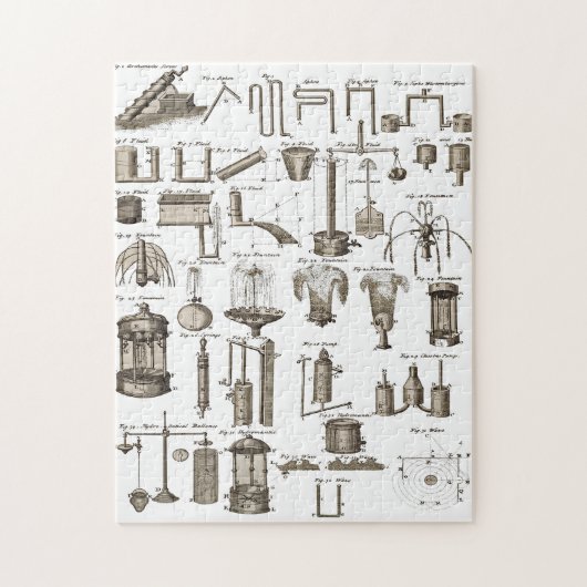 einfache Maschinen ~ Hydraulik- und Hydrostatikanl Puzzle (Vertikal)