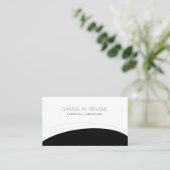 Einfache maskuline moderne berufliche Schwarz Visitenkarte (Stehend Vorderseite)