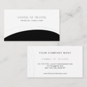 Einfache maskuline moderne berufliche Schwarz Visitenkarte (Vorne/Hinten)