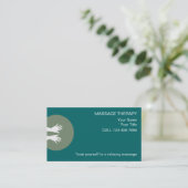 Einfache Massage-Visitenkarten Visitenkarte (Stehend Vorderseite)