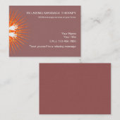 Einfache Massage-Visitenkarten Visitenkarte (Vorne/Hinten)