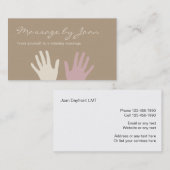 Einfache Massage-Visitenkarten Visitenkarte (Vorne/Hinten)