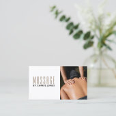 Einfache Massagetherapeut Foto Visitenkarte (Stehend Vorderseite)