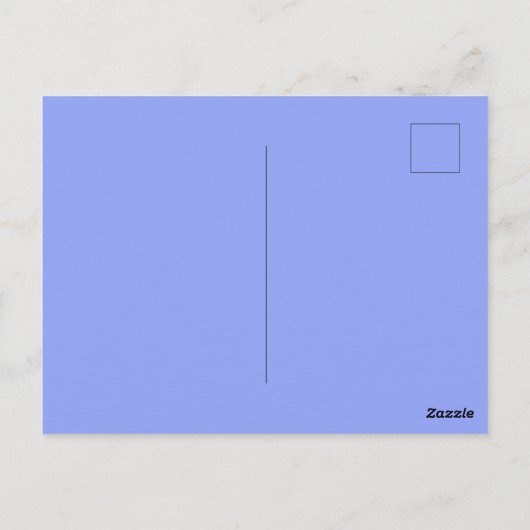 einfache Massivfarbe, individuell blau pastellfarb Postkarte (Rückseite)