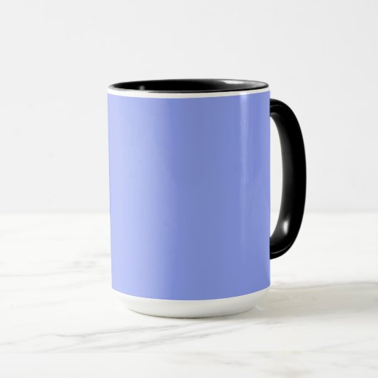 einfache Massivfarbe, individuell blau pastellfarb Tasse (VorderseiteRechts)