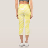 einfache Massivfarbe, kundengelb, pastellfarben un Capri Leggings (Rückseite)