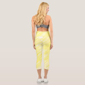 einfache Massivfarbe, kundengelb, pastellfarben un Capri Leggings (Rückseite)