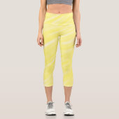 einfache Massivfarbe, kundengelb, pastellfarben un Capri Leggings (Vorderseite)