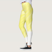 einfache Massivfarbe, kundengelb, pastellfarben un Leggings (Links)