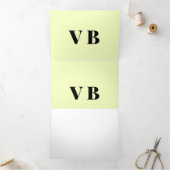 einfache Massivfarben, nach Maß angepasst Dreifach Gefaltete Urlaubskarte (Innenseite)