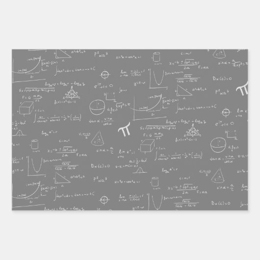 Einfache Mathematik Formeln Geschenkpapier Set (Vorderseite 3)
