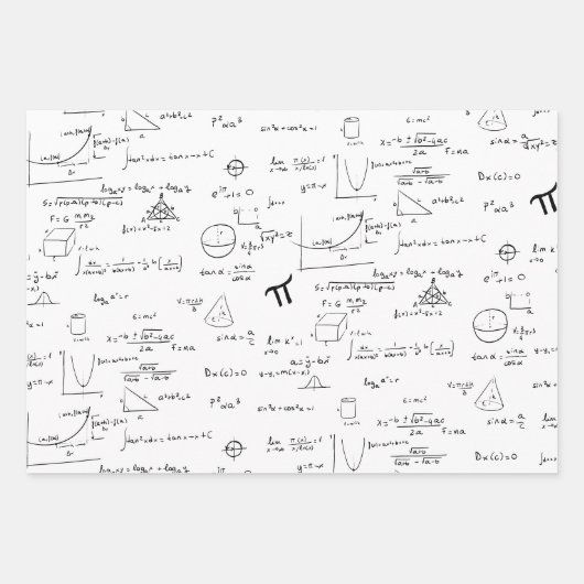 Einfache Mathematik Formeln Geschenkpapier Set (Vorderseite 2)