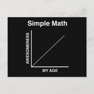 Einfache Mathematik Postkarte