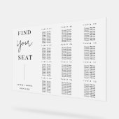 Einfache Mattierte Acrylsitzkarte für Hochzeiten Acrylschild (Winkel)