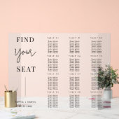 Einfache Mattierte Acrylsitzkarte für Hochzeiten Acrylschild (Hochzeit)