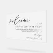 Einfache Mattierte Begrüßungsfeier ohne Stecker Acrylschild (Winkel)