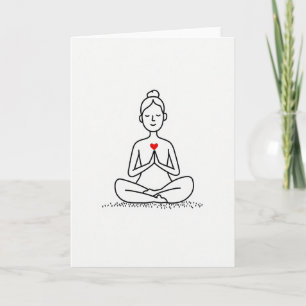 Einfache Meditations-Liebeskarte Karte