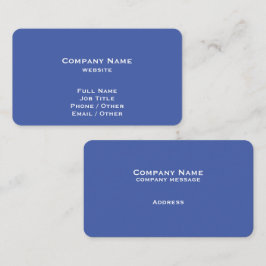 Einfache Medium Blue Business Card Visitenkarte