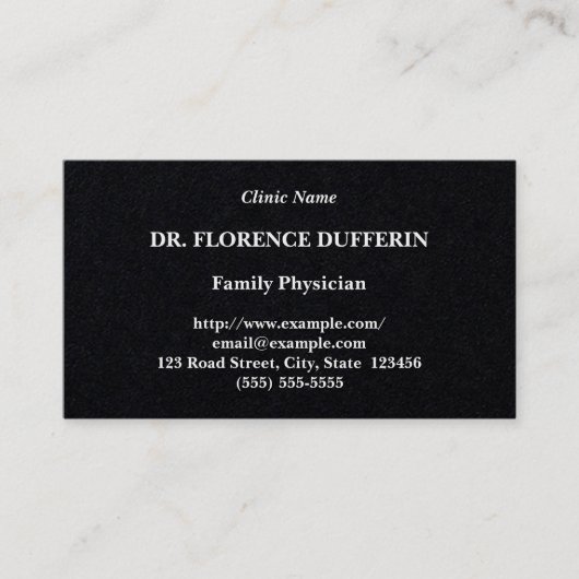Einfache medizinische Berufliche Visitenkarte (Vorderseite)