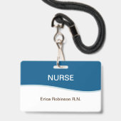 Einfache medizinische Nurse-Abzeichen Ausweis (Vorderseite mit Lanyard)
