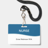 Einfache medizinische Nurse-Abzeichen Ausweis (Rückseite mit Lanyard)