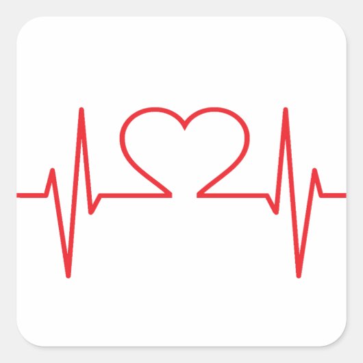 Einfache medizinische quadratischer aufkleber (Vorderseite)