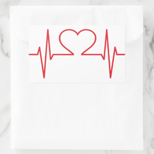 Einfache medizinische rechteckiger aufkleber (Tasche)