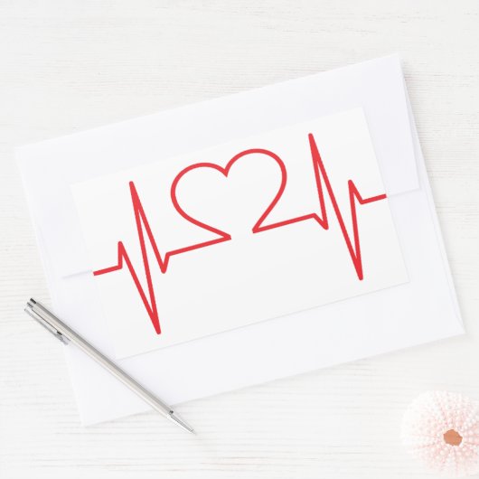 Einfache medizinische rechteckiger aufkleber (Umschlag)